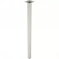 Štvorcová nábytková noha 80 cm biela