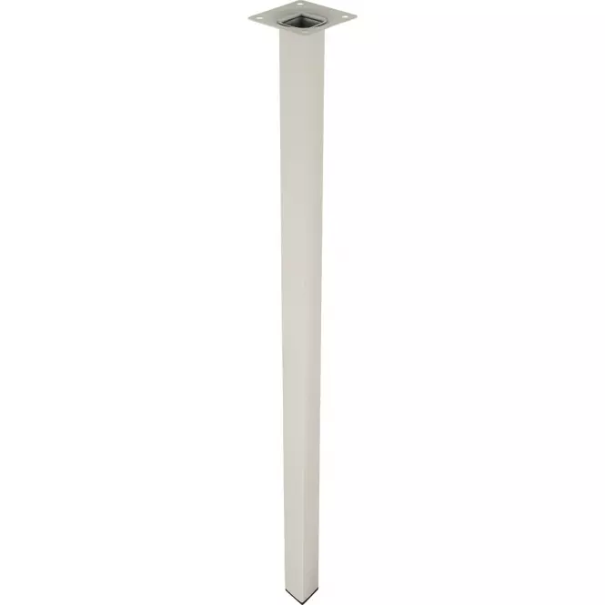 Štvorcová nábytková noha 80 cm biela