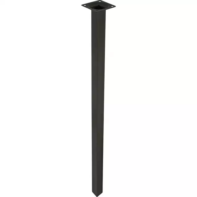 Štvorcová nábytková noha 80 cm čierna