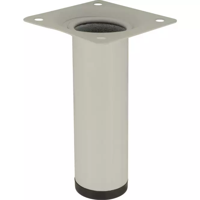 Okrúhla nábytková noha 10 cm biela