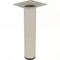 Okrúhla nábytková noha 15 cm biela