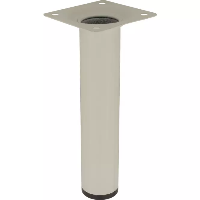 Okrúhla nábytková noha 15 cm biela