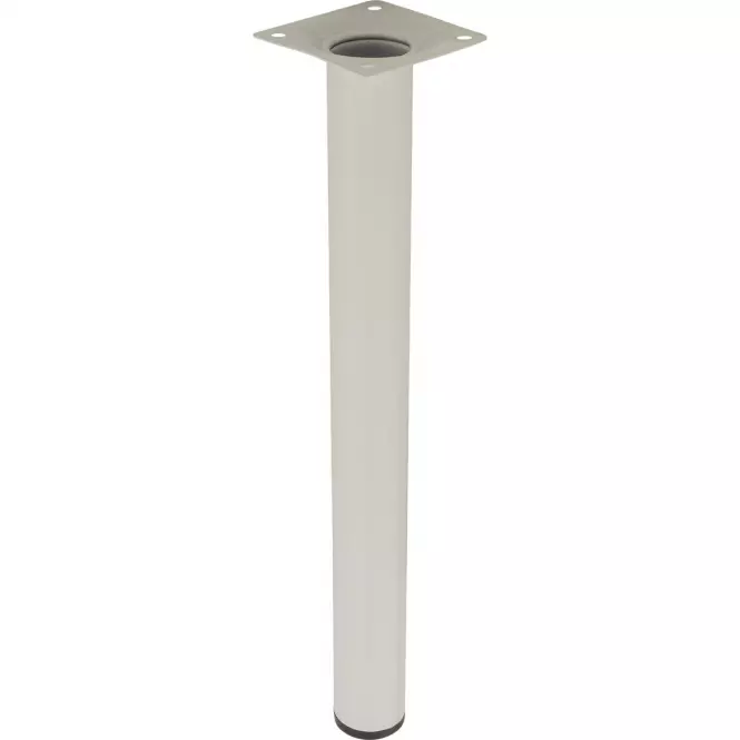 Okrúhla nábytková noha 30 cm biela