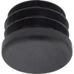 Okrúhla vtláčaná záslepka Ø20 mm čierna (4 ks)