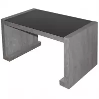 Konferenčný stolík Arsinoe betón/čierne sklo