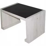 Konferenčný stolík Arsinoe dub kraft biely/čierne sklo