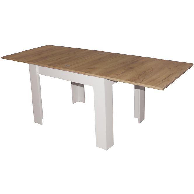 Rozkladací stôl Filip 102/204x80cm dub wotan/biely
