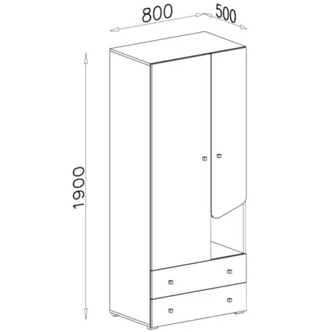 Skriňa Delta 80 DL3 dub/antracit