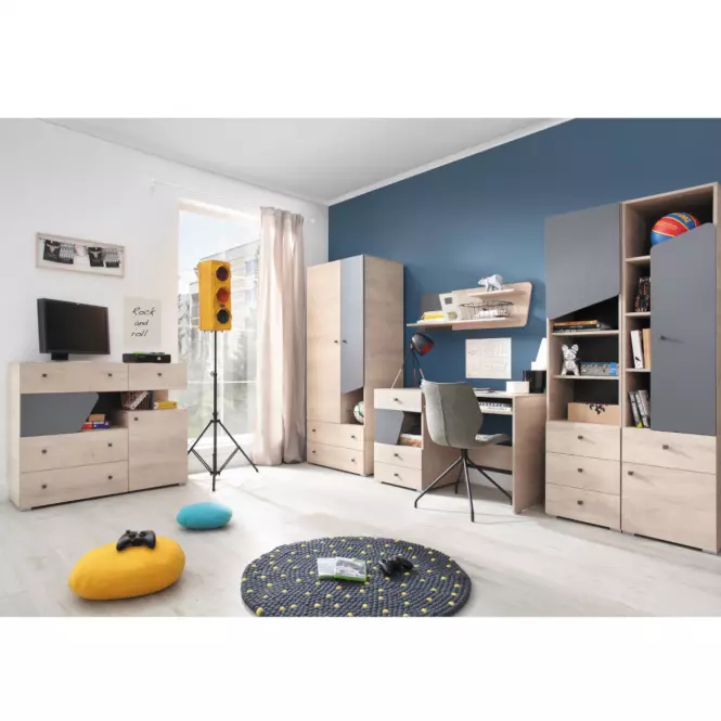 Regál Delta 45 DL4 dub/antracit,9