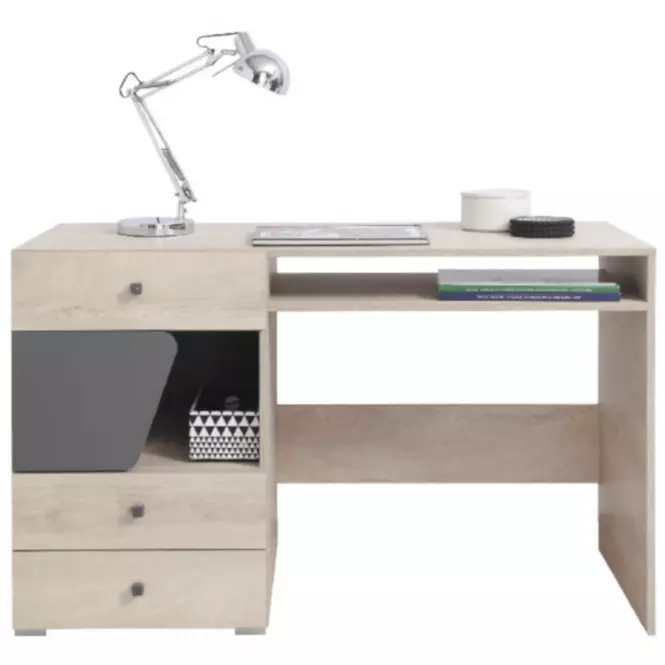Písací stôl Delta 125 DL9 dub/antracit,5