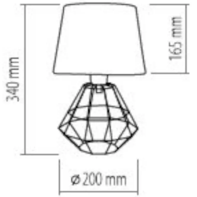 Stolná lampa Diamond biela 5231 LB1,3