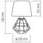 Stolná lampa Diamond biela 5231 LB1,3