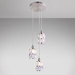 Závesná lampa 15760-3 chróm, krištáľ LW3