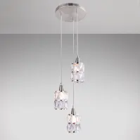Závesná lampa 15760-3 chróm, krištáľ LW3
