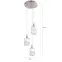 Závesná lampa 15760-3 chróm, krištáľ LW3,3