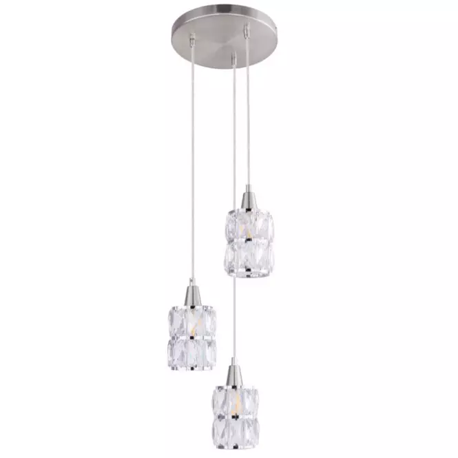 Závesná lampa 15760-3 chrómový kryštál LW3