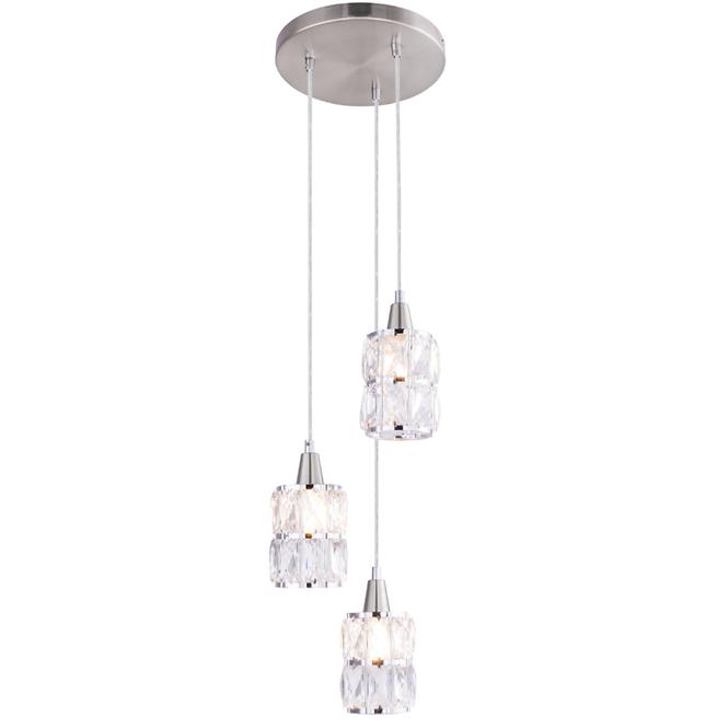 Závesná lampa 15760-3 chrómový kryštál LW3