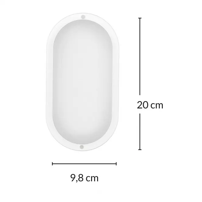 Stropná lampa Aries PL-BO124K Oval 12W IP54 PL1