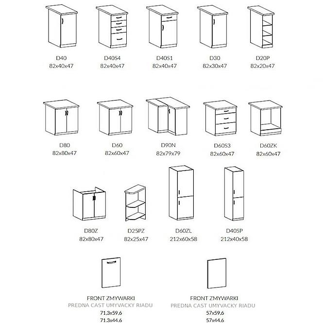 Predná stena umývačky   MDF  570x596 biela/dub lancelot