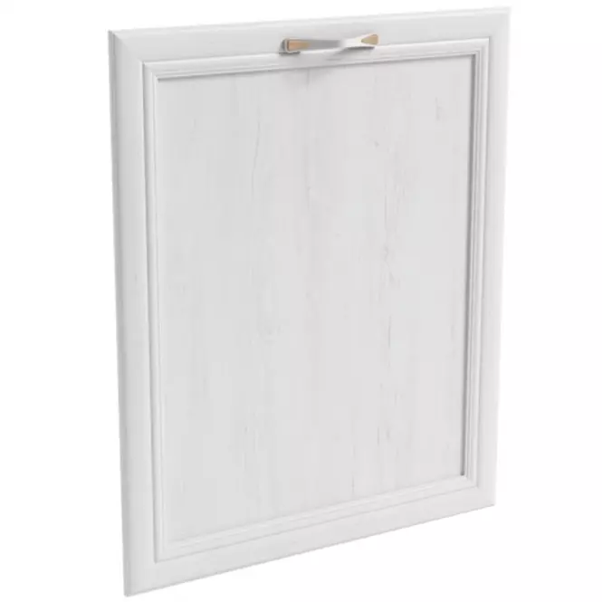 Predná stena umývačky   MDF 713x596 biela/dub lancelot
