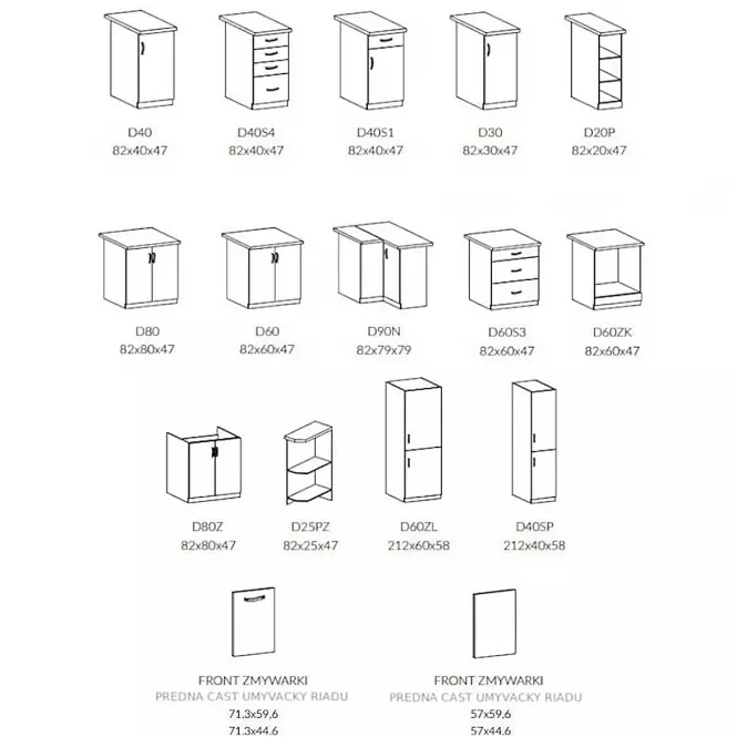 Predná stena umývačky   MDF 713x596 biela/dub lancelot