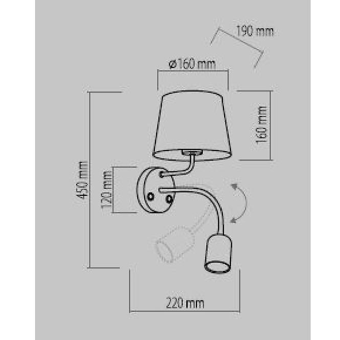 Nástenná lampa Maja 2335 K1