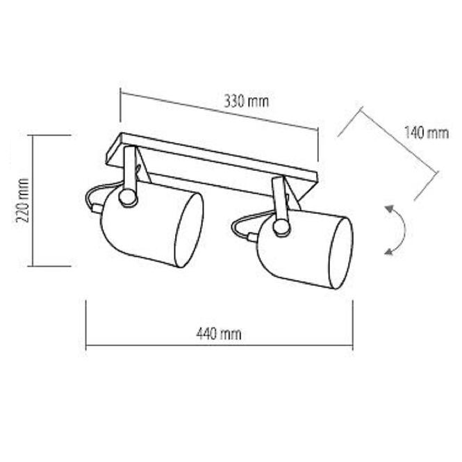 Stropné bodové svietidlo Spectra Black 2610 LS2