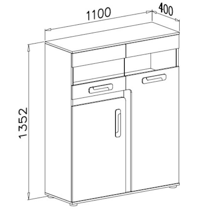 Komoda Apetito 110 antracit nr-16