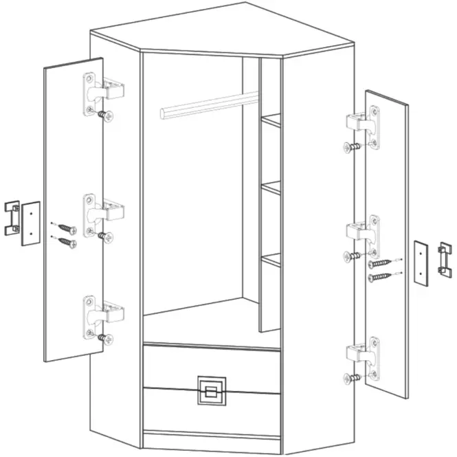 Skriňa Nico biela/dub svetlý nr-2,3