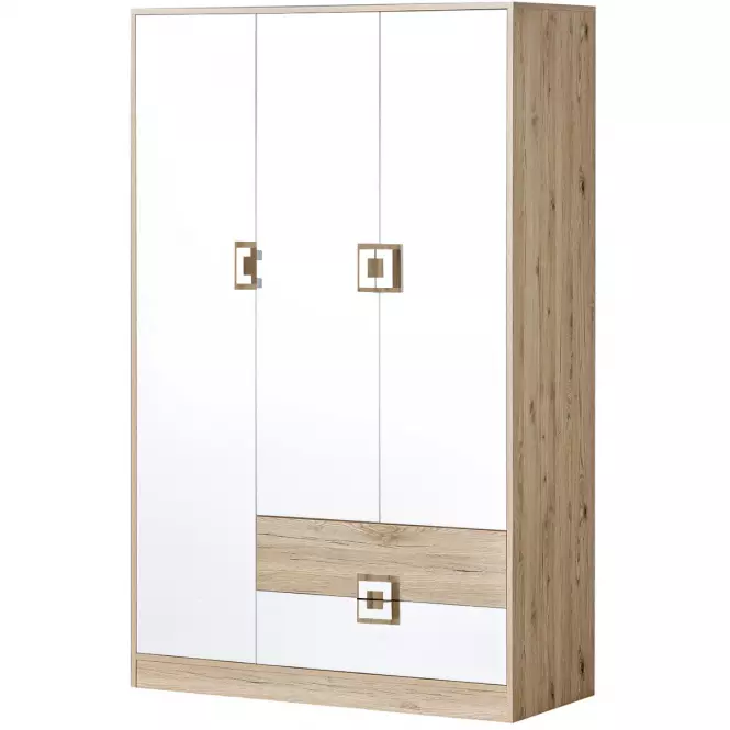 Skriňa Nico 120 biela/svetly dub nr-3