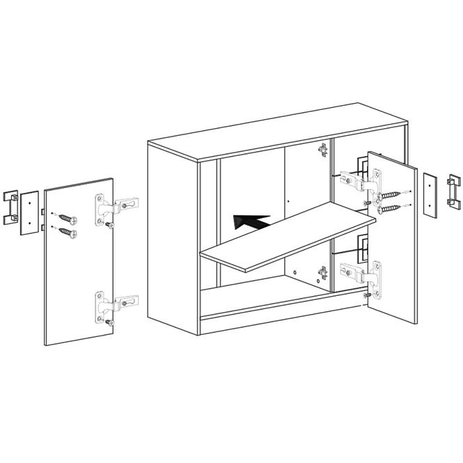 Komoda Nico 120 biela/svetly dub nr-8