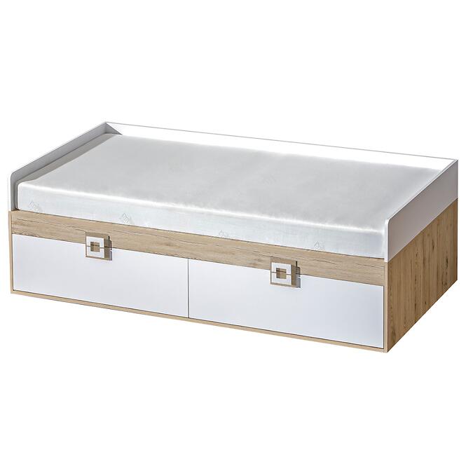 Posteľ Nico 90 biela/dub svetlý nr-14