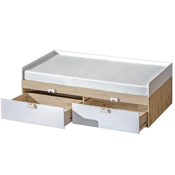 Posteľ Nico 90 biela/dub svetlý nr-14