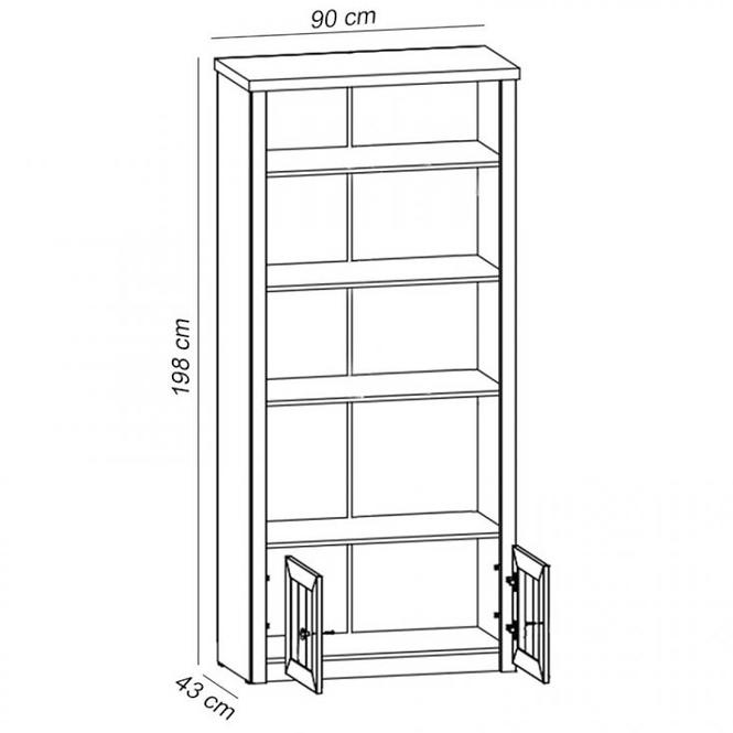 Regál Prowansja R1 borovica andersen/dub lefkas