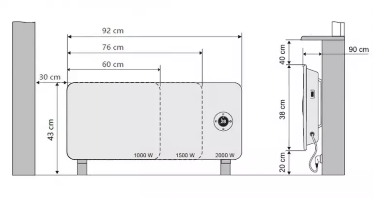 Konvektorový ohrievač T19 1500W WIFI
