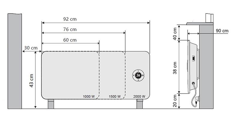 Konvektorový ohrievač T19 1500W WIFI