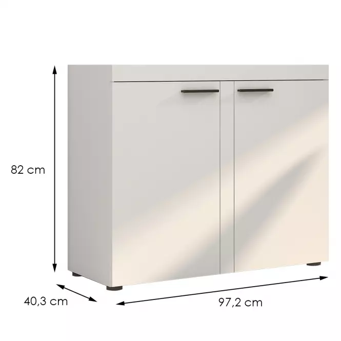 Komoda Rumba 2F biela,2