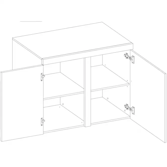 Komoda Rumba 2F biela,4
