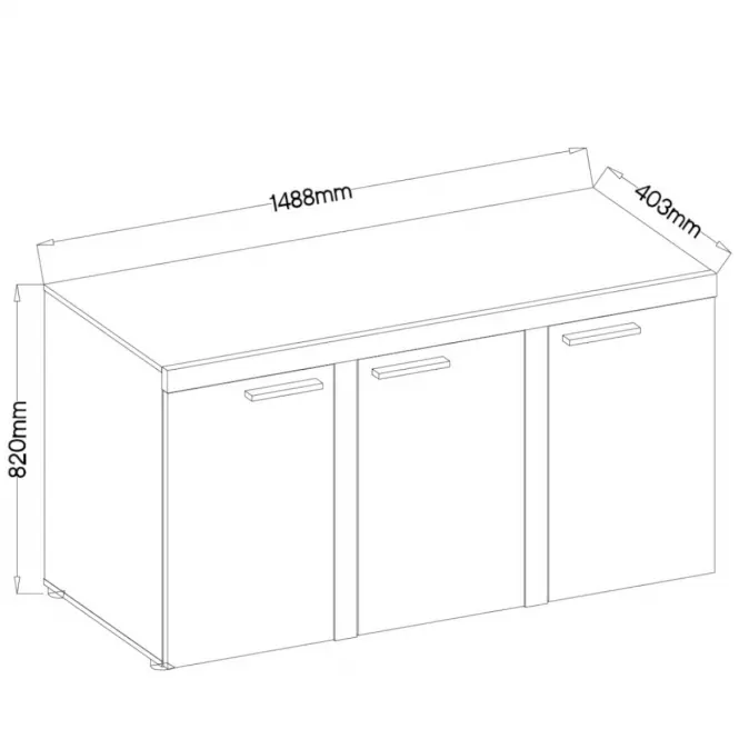 Komoda Rumba 3F biela,3