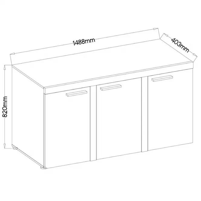 Komoda Rumba 3F beton