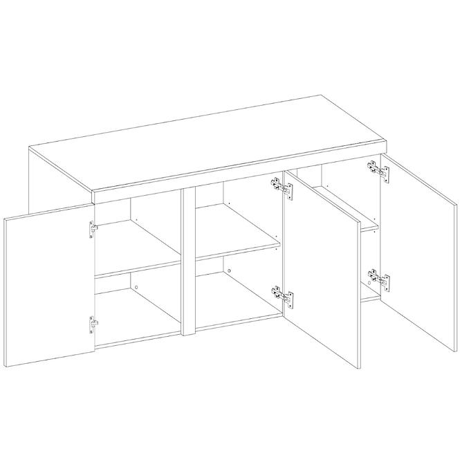 Komoda Rumba 3F beton