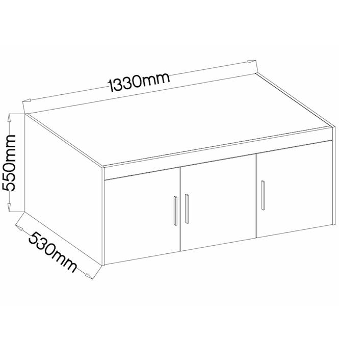 Nadstavec na skriňu Elena 3D sonoma