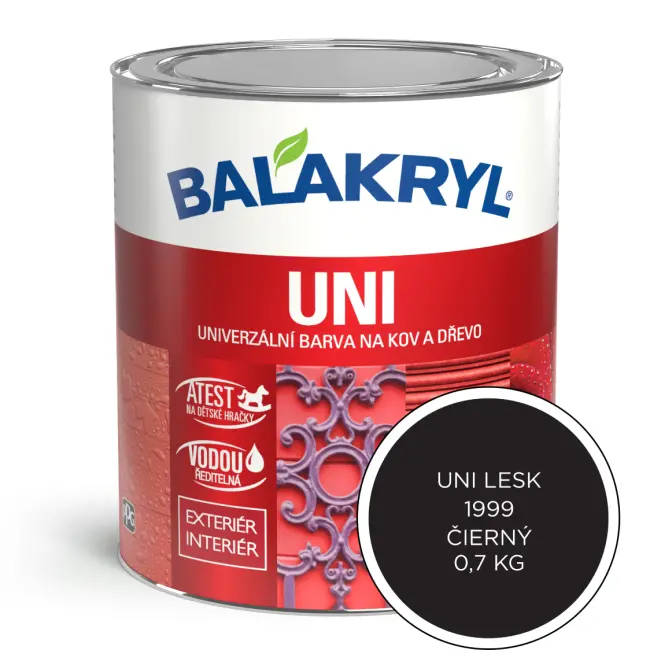 Balakryl Uni lesk 1999 čierny 0,7 kg