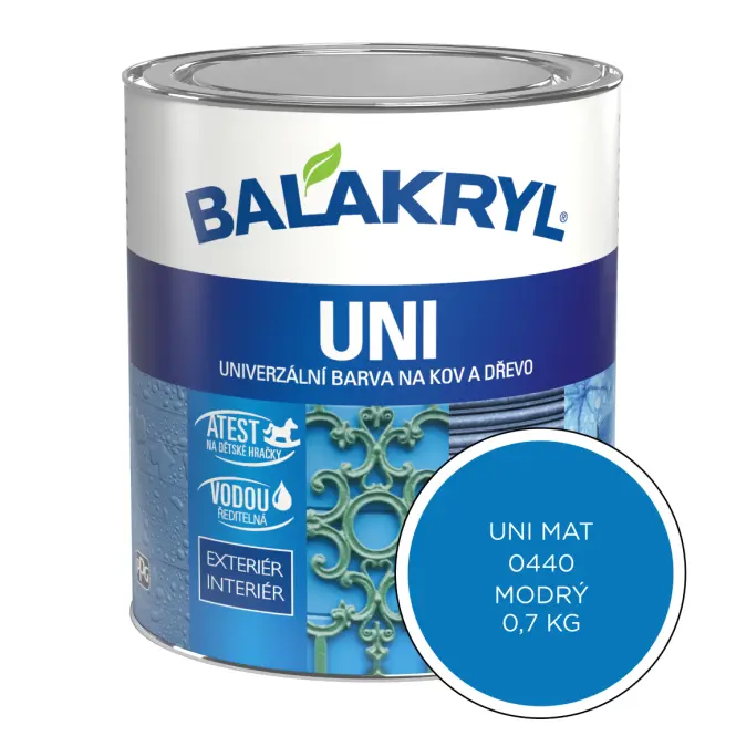 Balakryl Uni Mat 0440 modrý 0,7kg