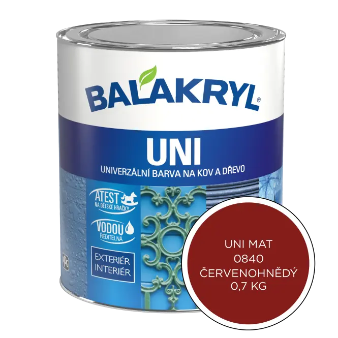 Balakryl Uni Mat 0840 červenohnedý 0,7kg