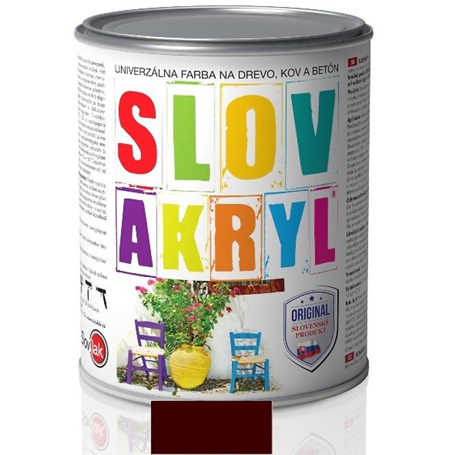 Slovlak Slovakryl Mat 0240 Tm.Hnedá 0,75kg