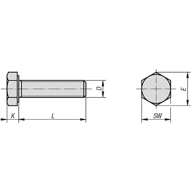 Skrutka 5.8 10x16 DIN933 ZN