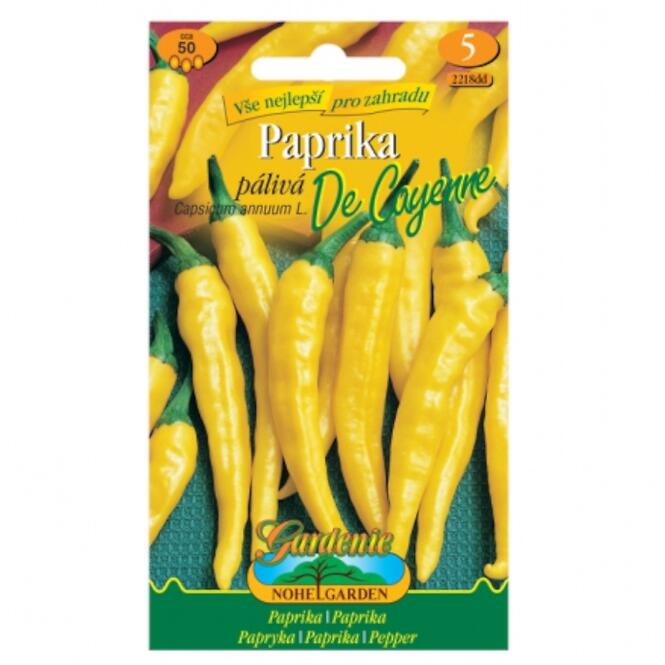 Paprika zeleninová pálivá De Cayenne, žlutá