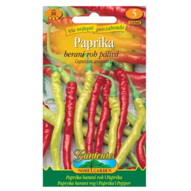 Paprika zeleninová pálivá, typ baraní roh