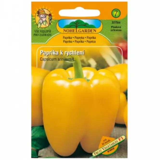Paprika zeleninová na rýchlenie F1 - hybrid, žltá